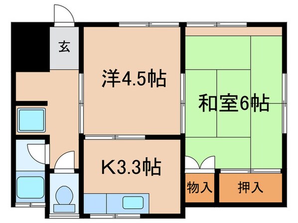 グリーンコーポの物件間取画像